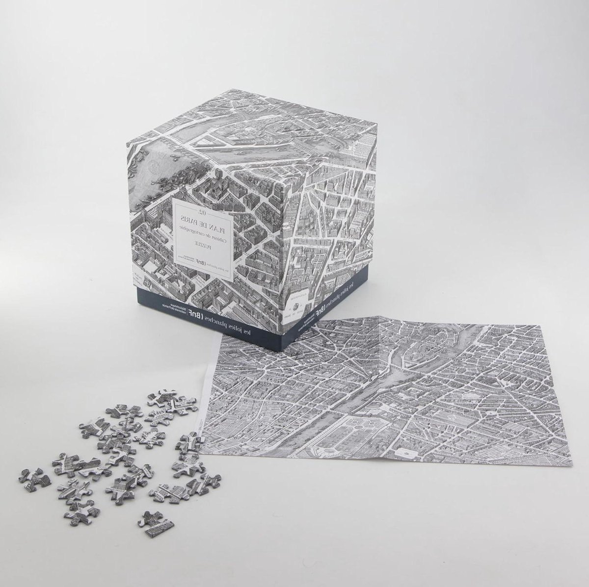 Historische Kaart Puzzel - Stadsplattegrond Legpuzzel - Ontspanning Thuis - Gedetailleerde Parijse Kaart - 1000 Stukken - Meerkleurig
