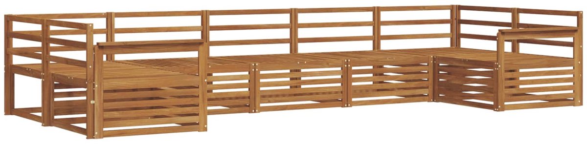 vidaXL Buiten - bank - set - 7 - st - 7-zits - Naturel - Massief - Acacia - Hout