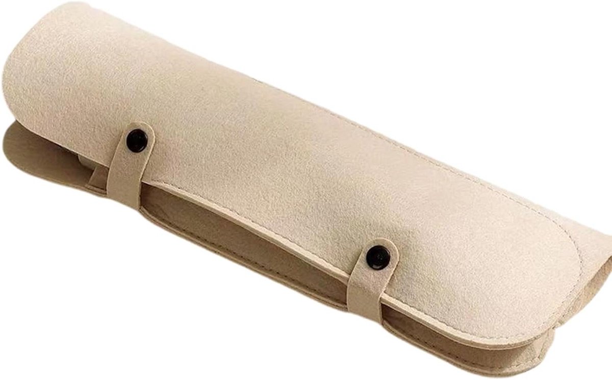 Haarstyler Reistas - Krultang etui - Styling Accessoires Opbergen - Hittebestendig Viltmateriaal - 40.8 x 13.3 x 13.3 cm - Grijs