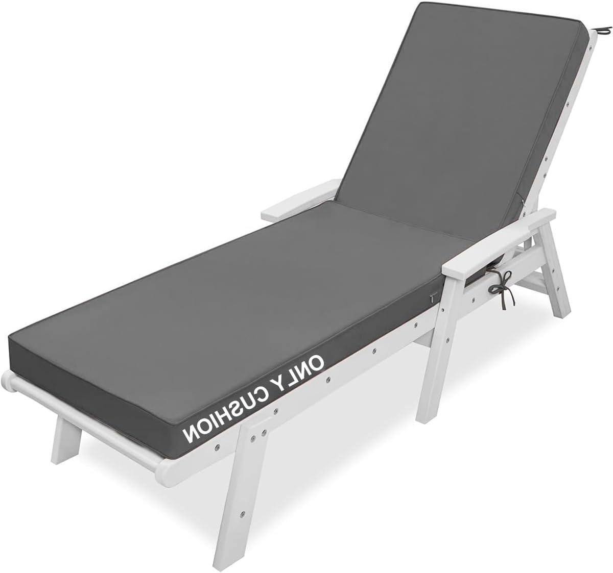 Ligstoelkussen Buiten - Terraskussen Lounger - Tuin Ontspanning - Waterafstotende Hoes - 203x66x5 cm - Nr. 14