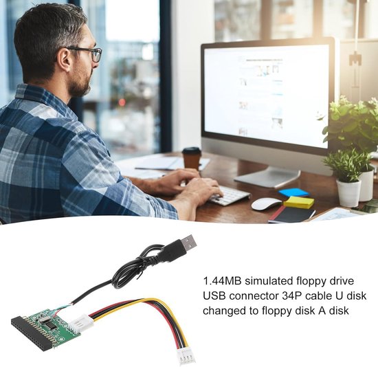 Externe USB Diskettelezer - Disketstation Adapter - Bestanden Overzetten - Plug and Play - 35 inch - Zwart — afbeelding 5