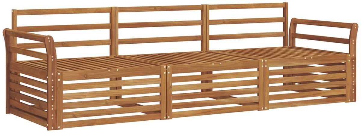 vidaXL Buiten - bank - set - 3 - st - Naturel - Massief - Acacia - Hout