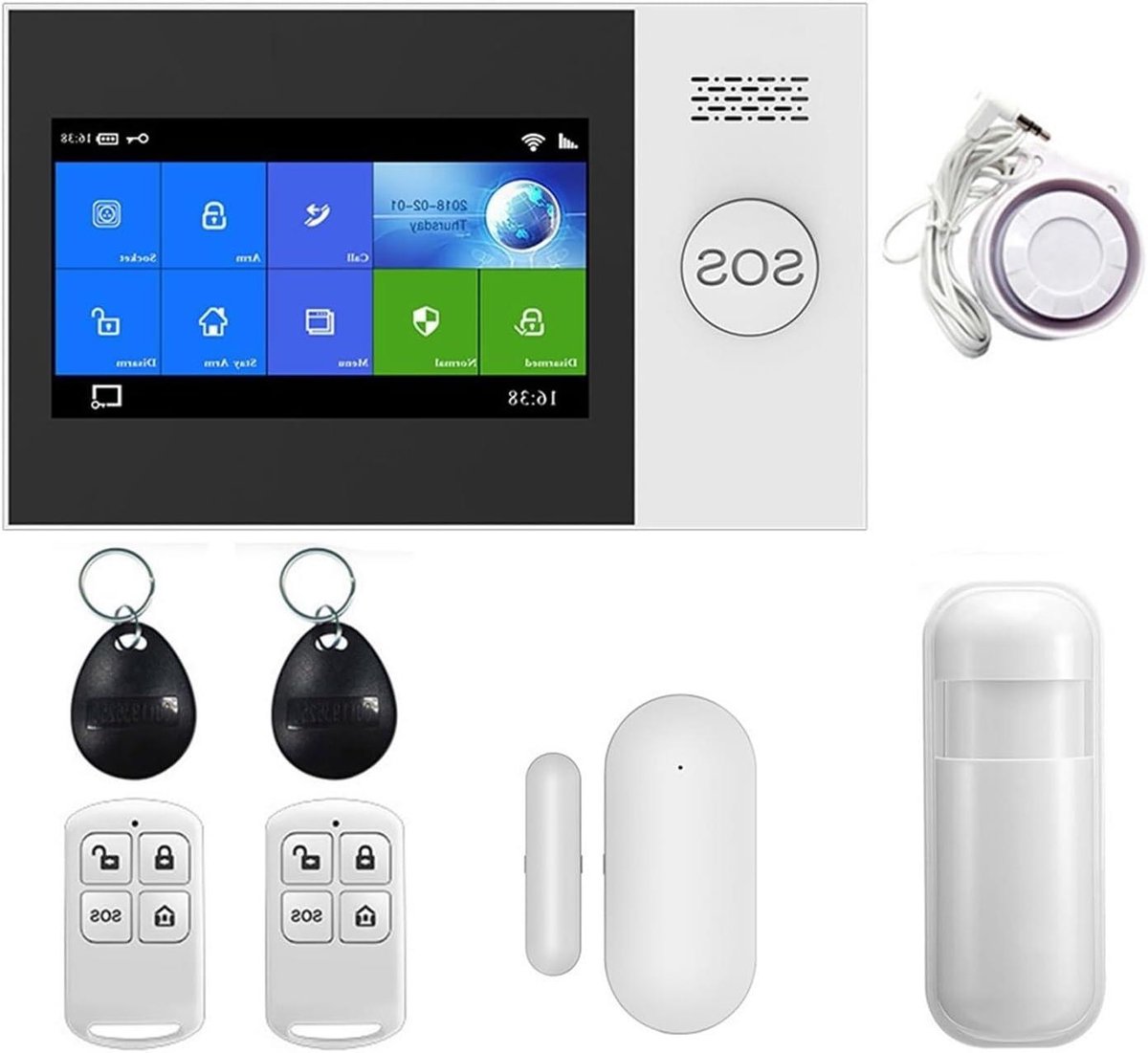 Draadloos Alarmsysteem - Home Security - Beveiliging Huis - APP Controle - 160x98x19mm - A
