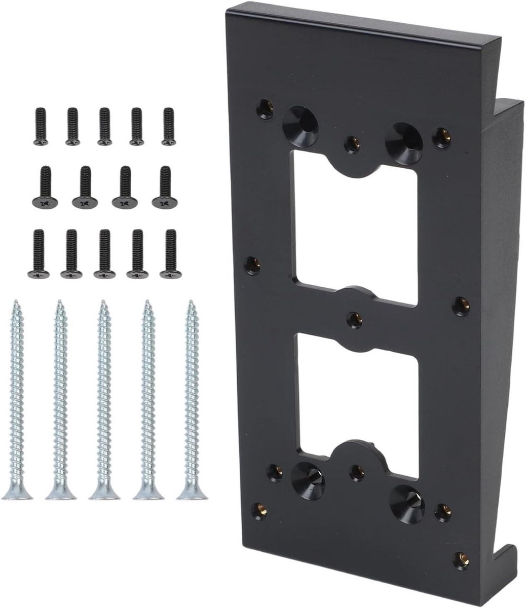 Deurbel Mount Hoekversteller - Siding Beugel - Verbeterd Zicht - Nauwkeurige Pasvorm - 12.8 x 6.3 x 1.9 cm - Zwart