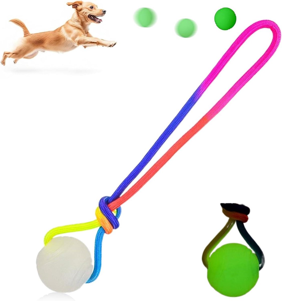 Honden Speelballen - Interactieve Ballen - Actief Spelen - Lichtgevend Design - 6 x 6 x 6 cm - Niet gespecificeerd