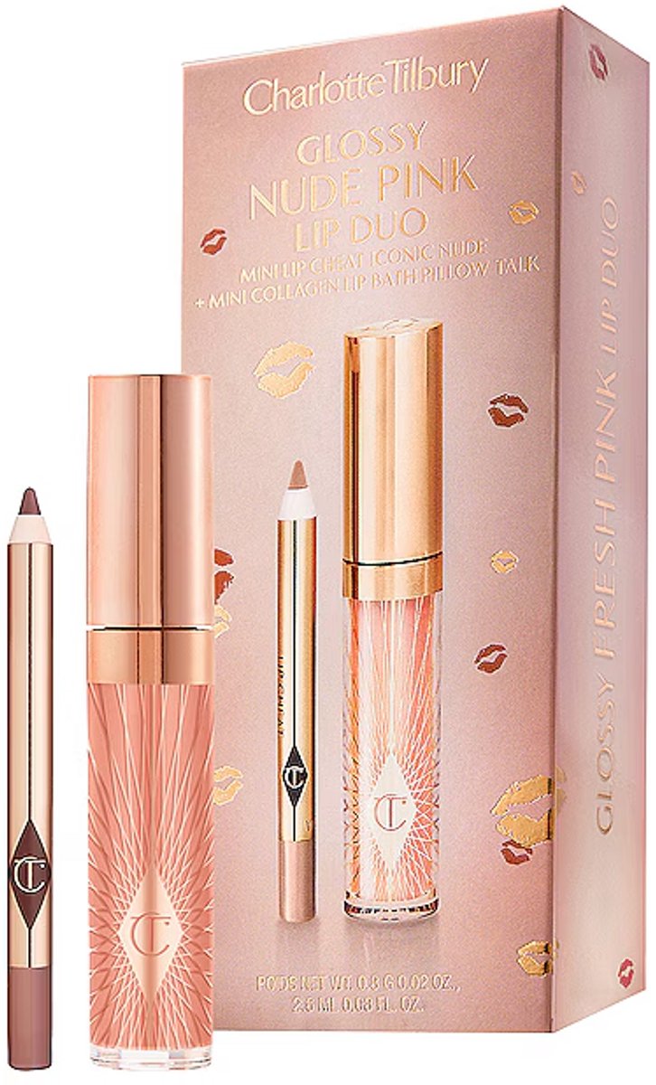 Charlotte Tilburry - Glossy Nude Pink Lip Duo - Pillow Talk & Iconic Nude