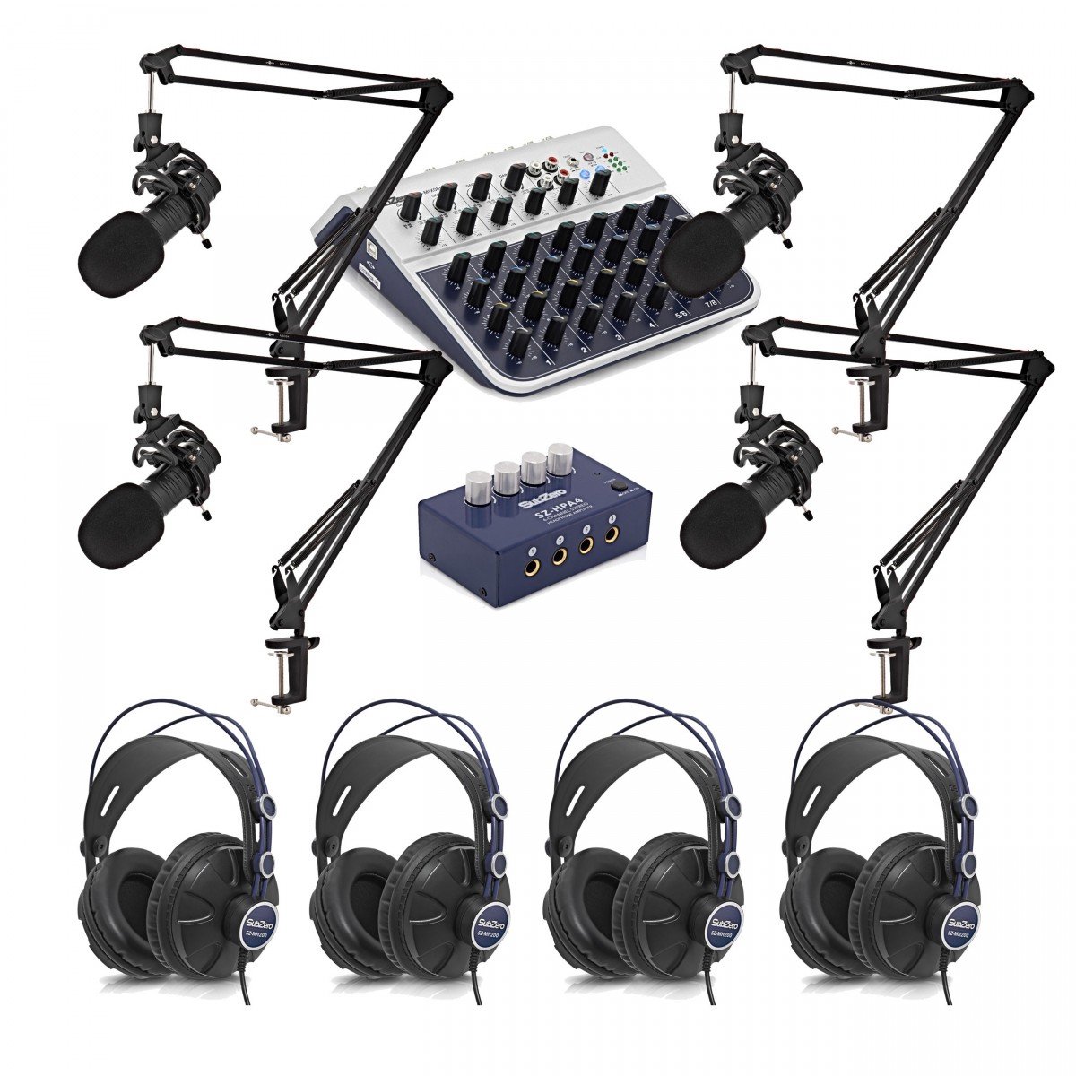 SubZero Professioneel Podcast Pakket (voor 4 personen)