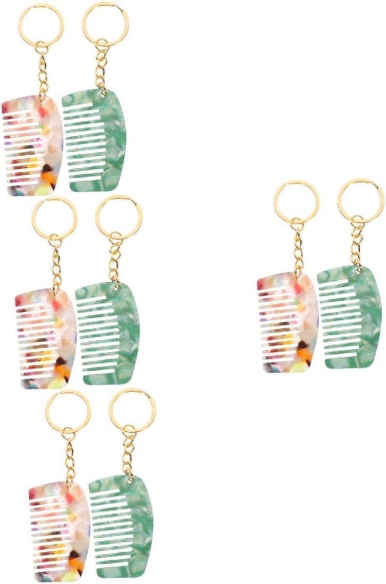 Mini Kam Set - Ontklitter Kam - Haar Stylen - Met Sleutelhanger - 52 cm - Diverse Kleuren