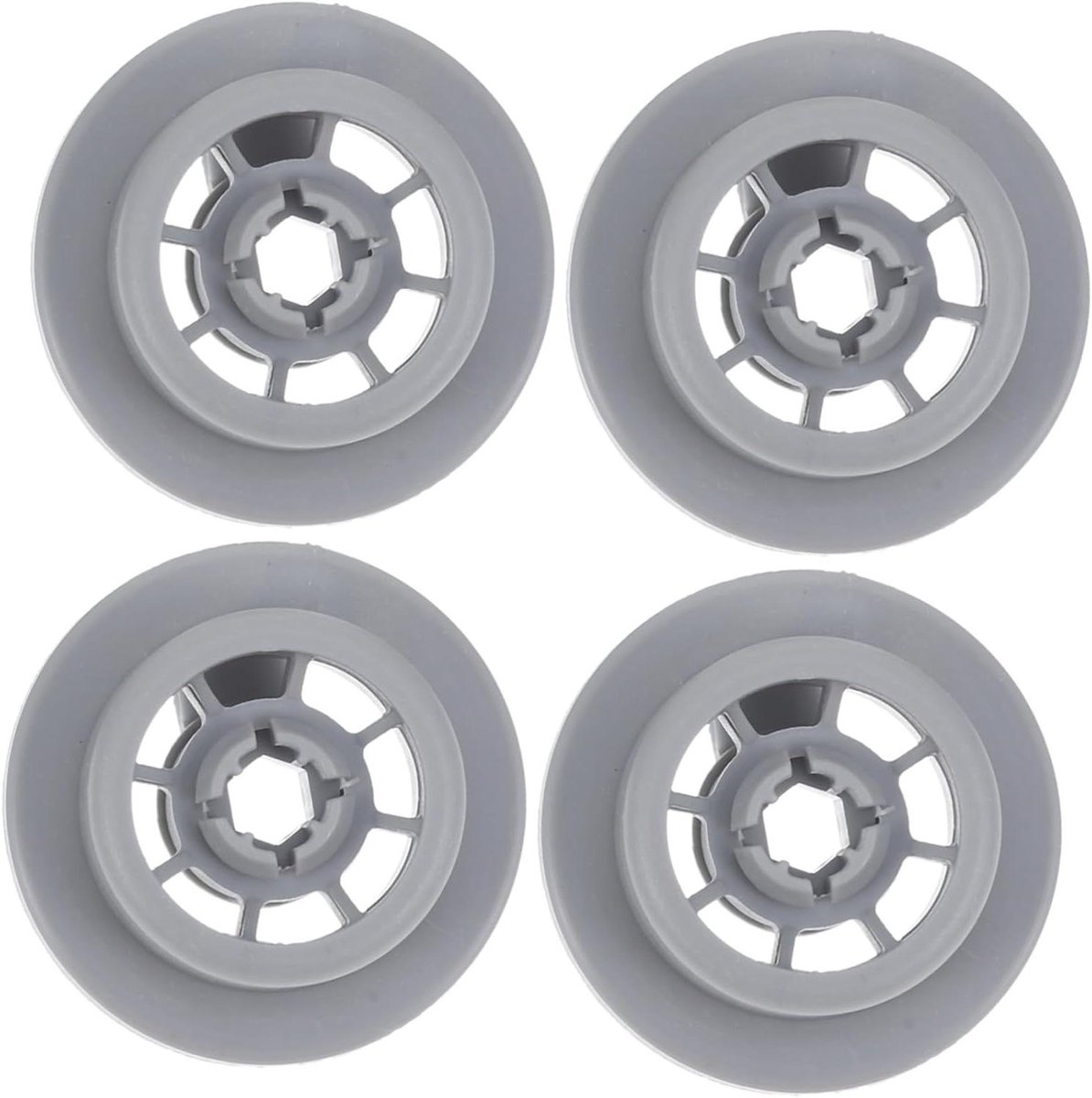 Vervangende Vaatwasser Wielen - Afwasmachine Onderdelen - Vaatwasser Reparatie - Universele Pasvorm - 3.6 cm - Grijs