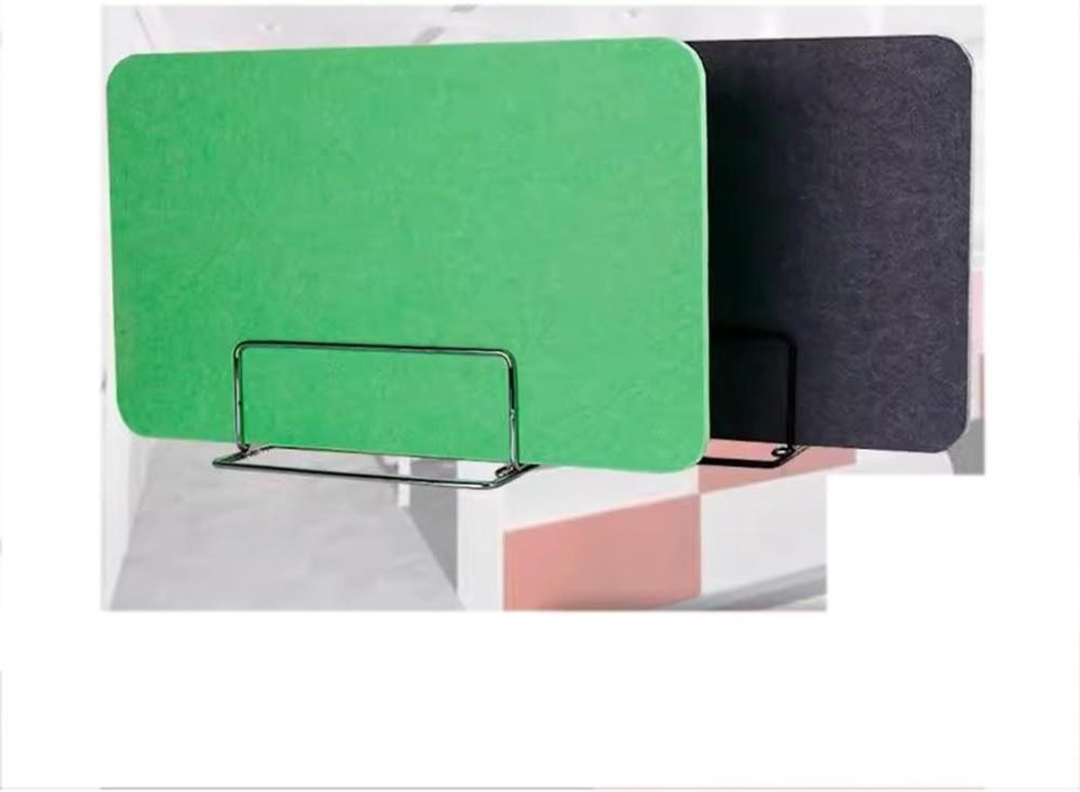 Bureau Privacy Divider - Bureau Paneel Partitie - Werkruimte Verdelen - Geluidsreducerend Tackable Materiaal - 40X cm - Groen