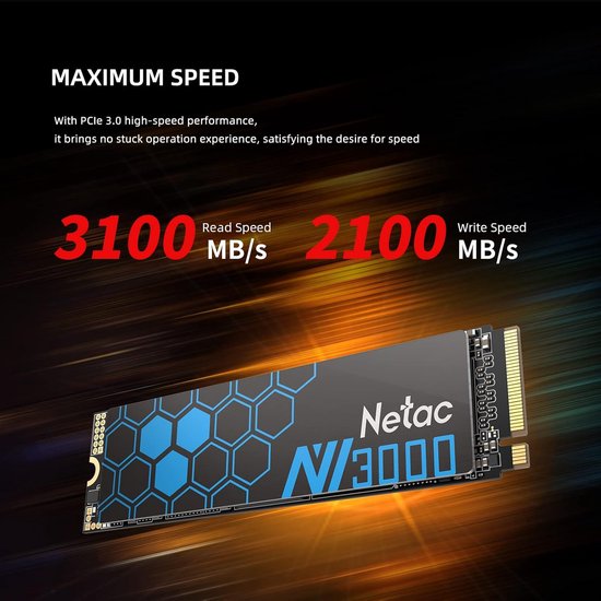 Interne SSD - M.2 NVMe - Sneller Werken - Met Koellichaam - 8x2.2x0.29cm van Merkloos — afbeelding 2
