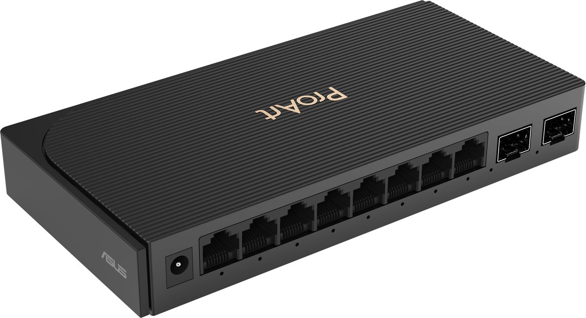 ASUS ProArt Switch PQG-U1080 - Plug-and-Play Network Switch - 8x 2.5G RJ45 Ports, 2x 10G SFP+ Ports
