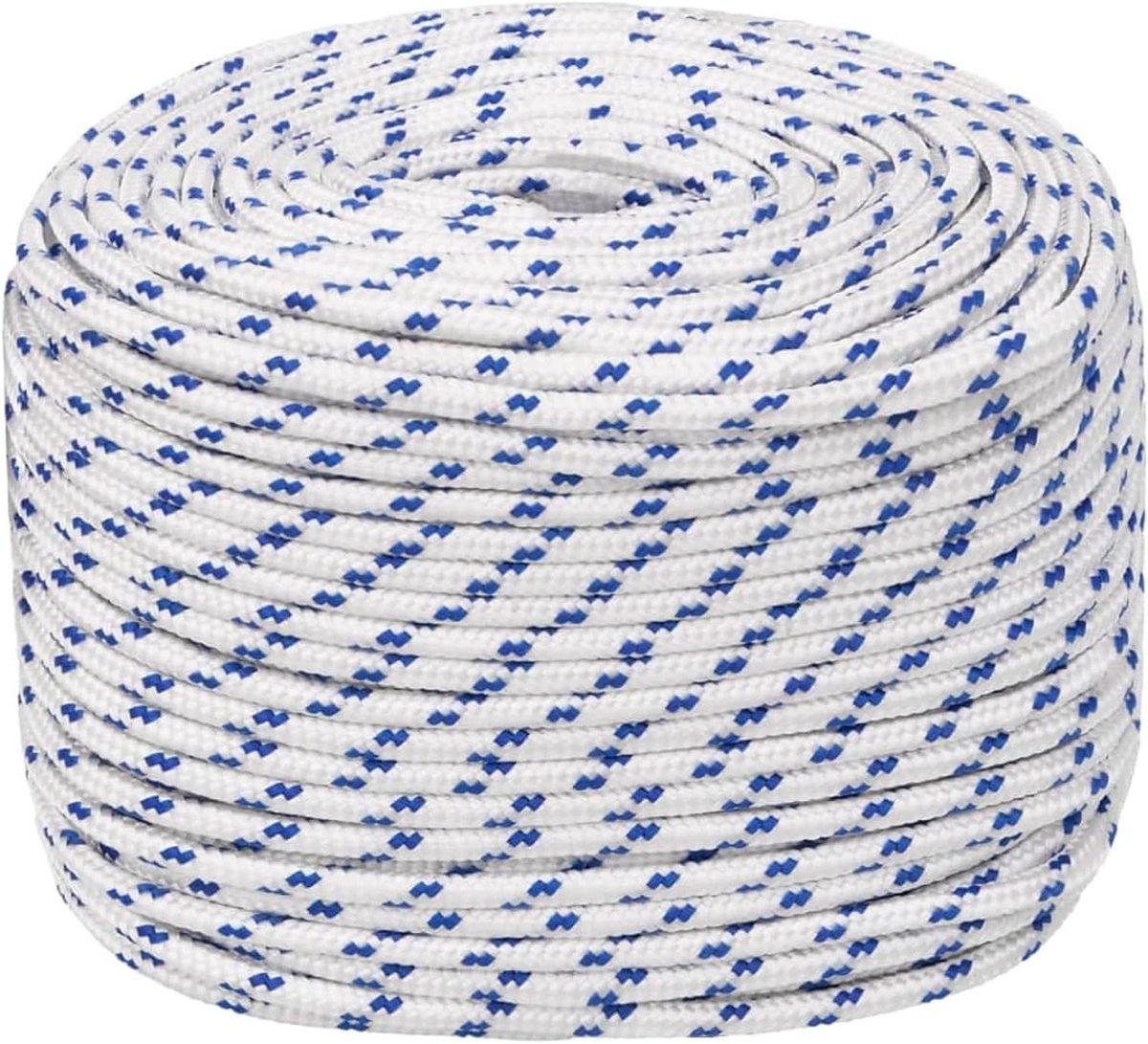 Bootstouw - Vastzet touw - Boot vastleggen - Weerbestendig materiaal - 8 mm x 50 m - Wit