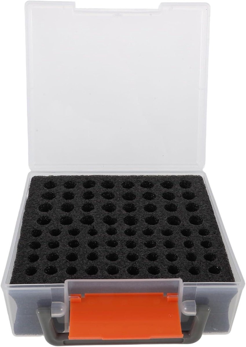 Batterij Organizer - Opbergdoos Batterijen - Batterijen Sorteren - Draagbaar Ontwerp - 32 AA 42 AAA - Transparant