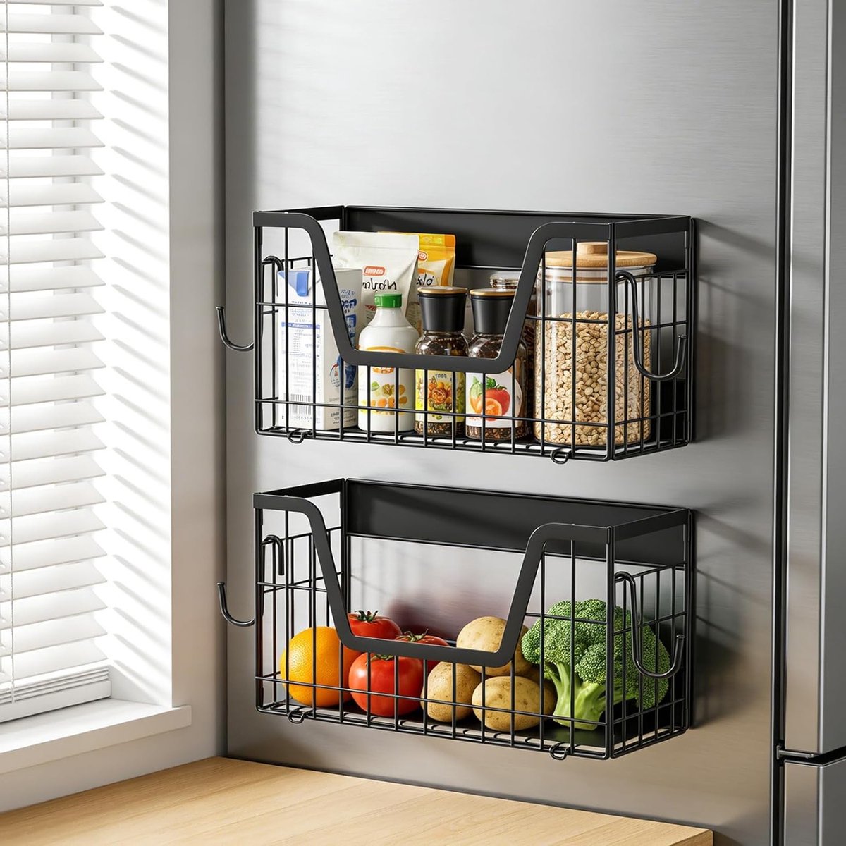 Organiseer je Keuken met een Sterk Magnetische Koelkastorganizer voor Specerijen en Hulpmiddelen