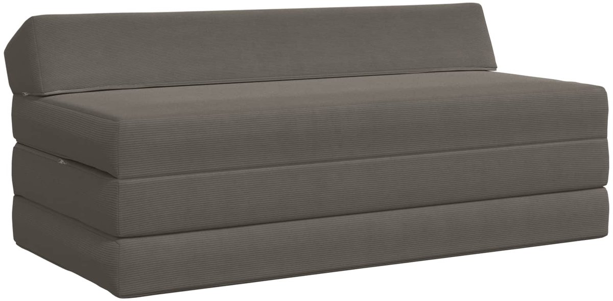 vidaXL Vouwbare - Sofa - Bed - 2-zits - Lichtgrijs - 120 - x - 60 - x - 49 - cm - Stof