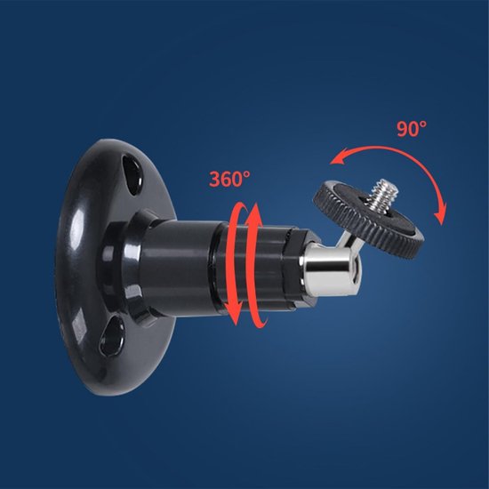 Camera Ophanging - Bevestiging Houder - Veilige Camera Plaatsing - 360 Graden Draaibaar - 2 Stuks - Zwart — afbeelding 3