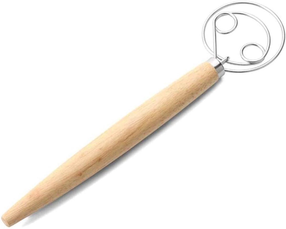Deense Deegklopper - Broodmixer Garde - Brood Bakken - Roestvrij Staal - 33 cm - Zilver