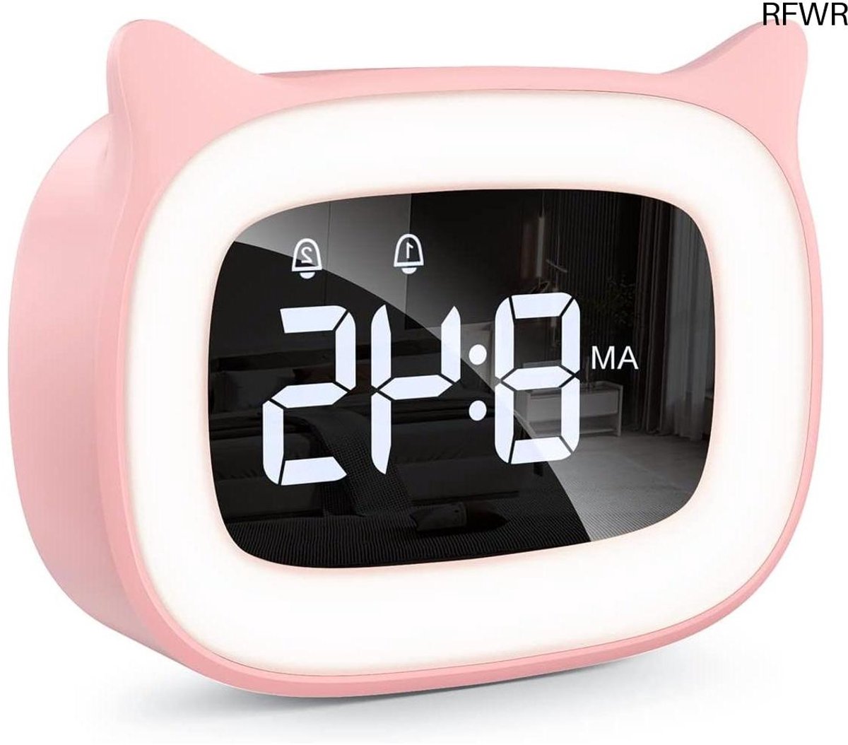 Licht Wekker Wake Up Light- Digitale Wekker met Lamp - Slaaphulp met USB Aansluiting - Modern