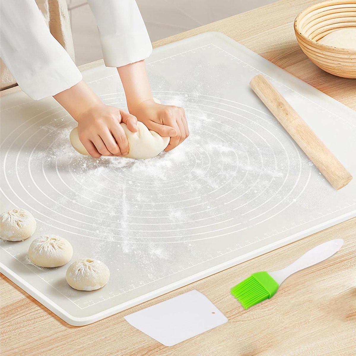 Bakmat met Rand - Deegmat Rolmat - Bakken en Deeg Uitrollen - Met 5mm Hoge Rand