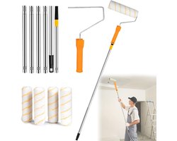 Telescopic Handle Paint Roller Wall Paint Roller Telescopic Handle 30-180cm Telescopic Handle Paint Roller Paint Roller Set Long Household Wall Paint Tool