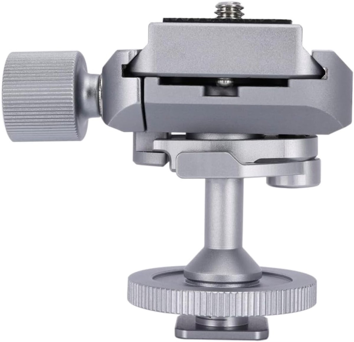 Mini Balhoofd Statiefkop met Koude Schoen Adapter en Snelkoppelingsplaat