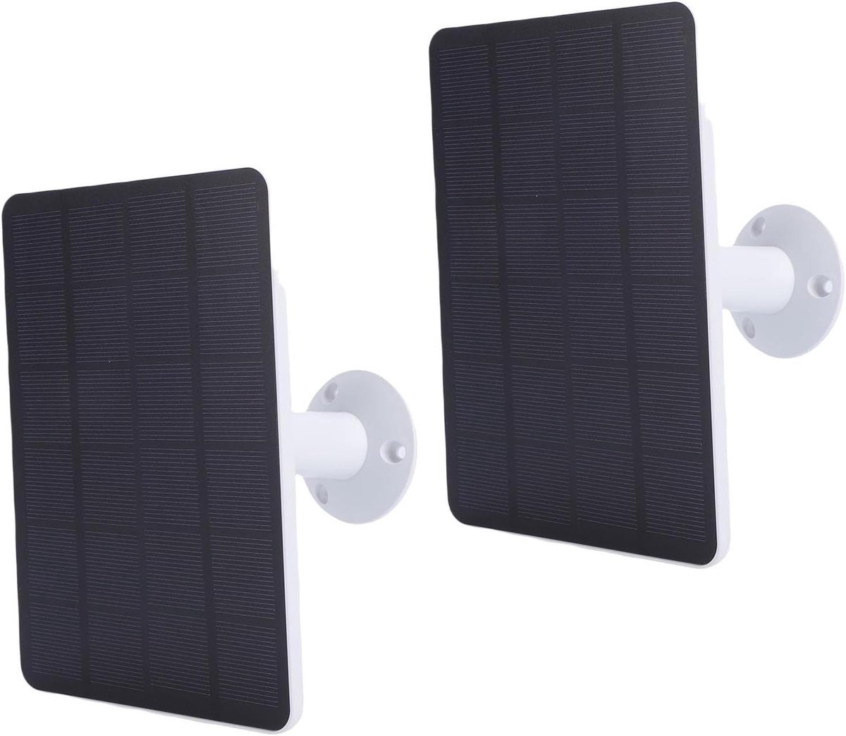 Zonnepaneel Set - Energie Oplader - Camera Voeden - Drie Poorten - 2 Stuks - Wit