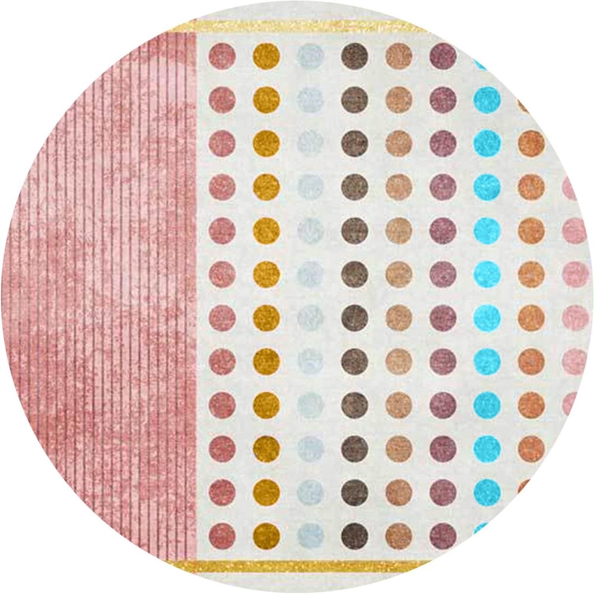 Ronde Vloerkleden - Decoratieve vloerbedekking - Woonkamer decoreren - Anti-slip onderkant