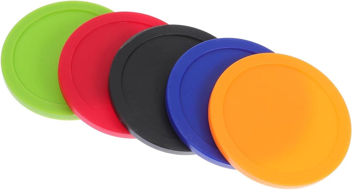 Air Hockey Pucks - Tafel Vervanging - Spelplezier Vergroten - Duurzaam Ontwerp - 5 Stuks - Rood