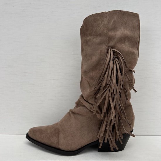 Geweldige cowboylaarzen met franjes khaki Khaki / 41