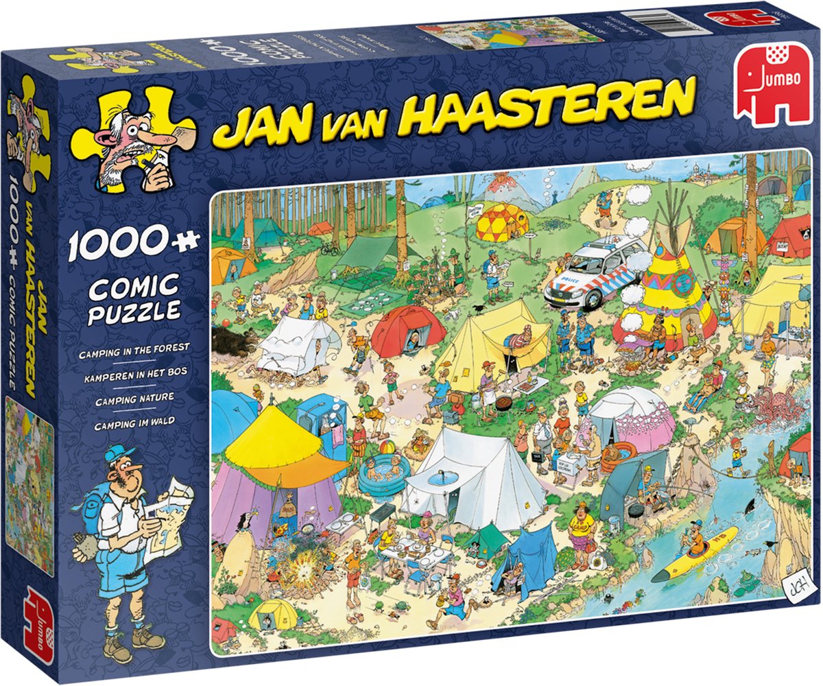 Jan van Haasteren - Kamperen in het Bos - 1000 stukjes puzzel - Legpuzzel — afbeelding 5