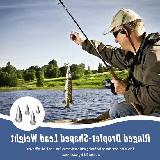 20 Stuks Vissen Gewichten - Drop Shot Lood 5g/10g/15g/20g - Perfect voor Zee- en Zoetwatervissen — afbeelding 4