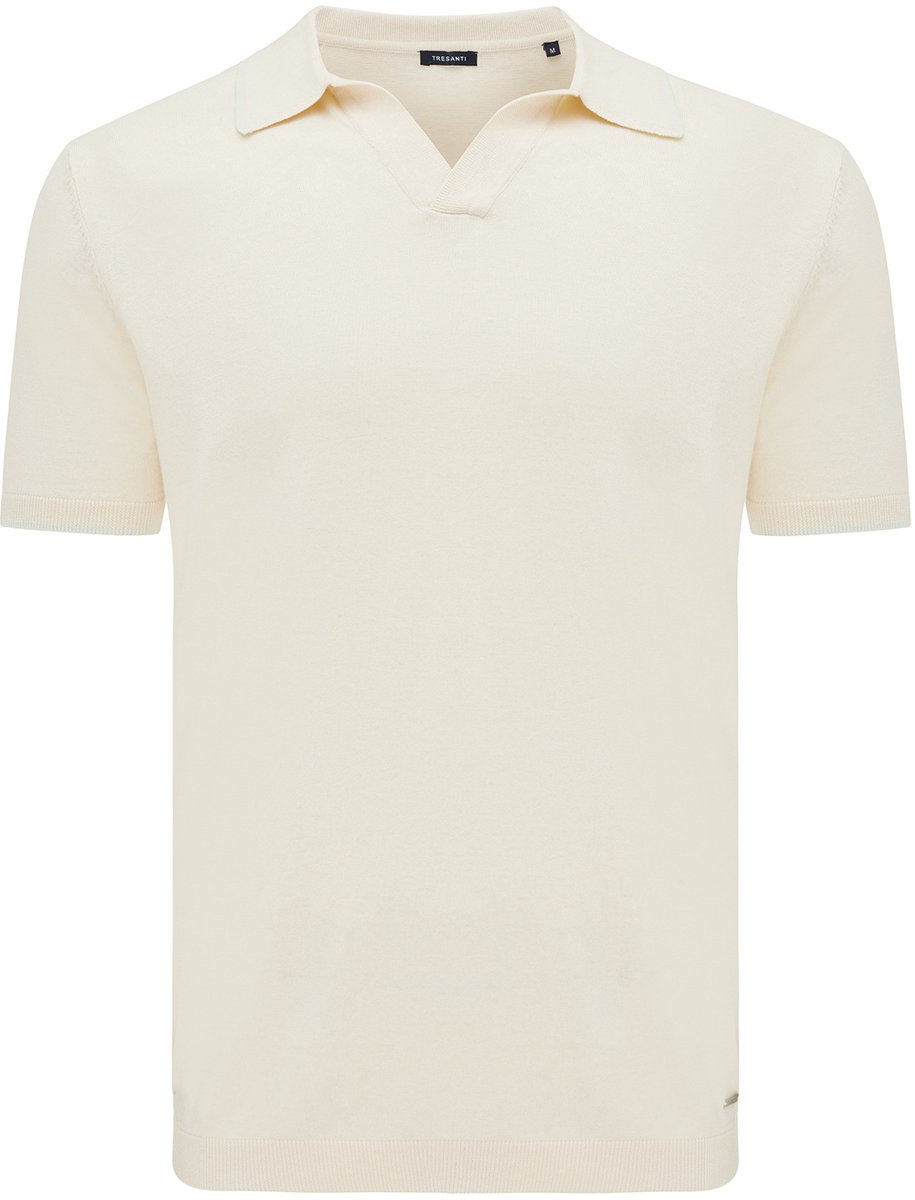 Tresanti ERSILIO V neck polo with contrast tripes Off-white (TRKWJA113 - 105)
