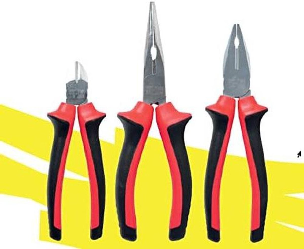Tangenset Geïsoleerd - Gereedschap Set - Veilig Klussen - 1000 Volt VDE - 3 Delig - Multicolor