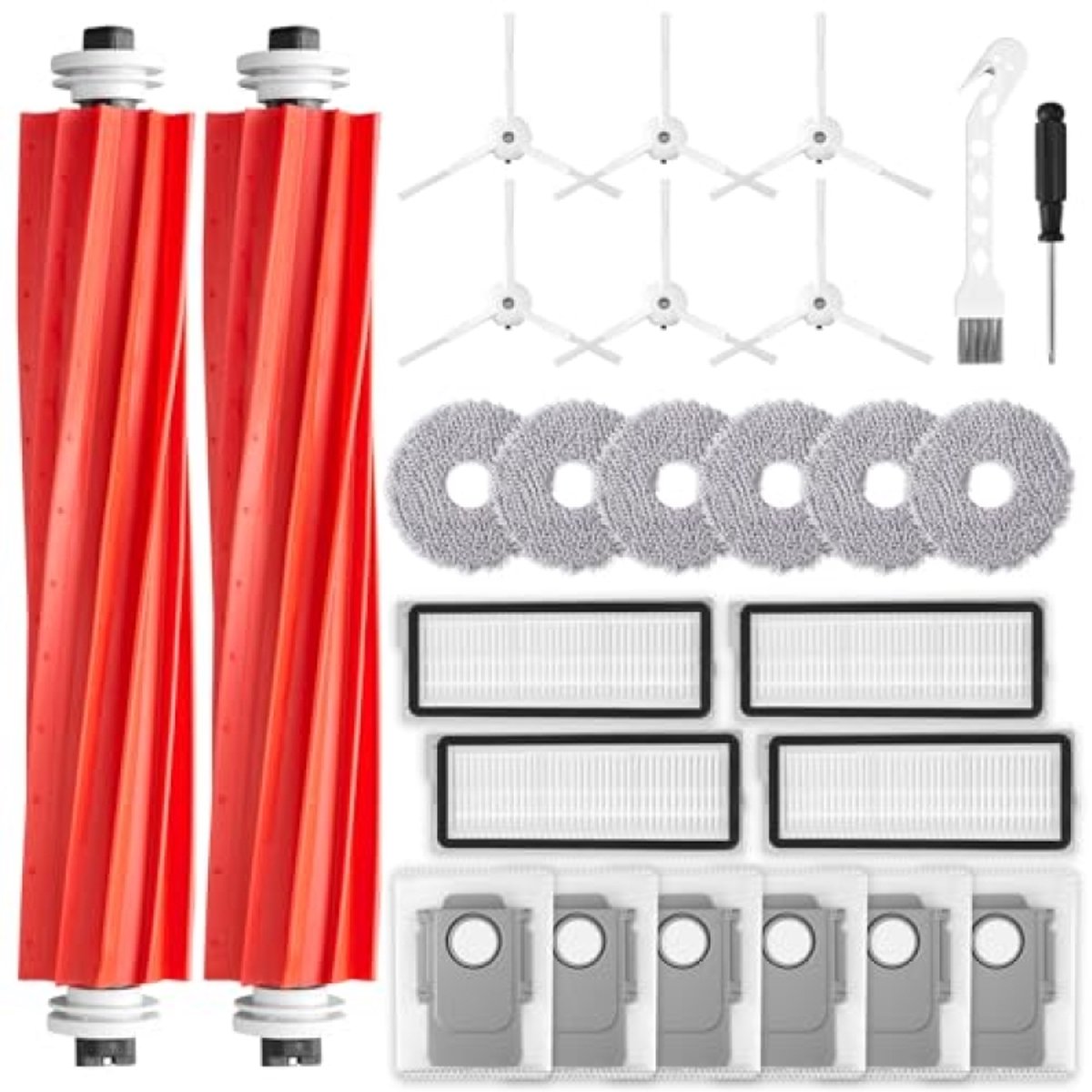 PromoHome 26-delige accessoireset voor Roborock Qrevo S/Qrevo Pro/Qrevo MaxV - Hoofdborstels, dweilpads, stofzakken, zijborstels, filters