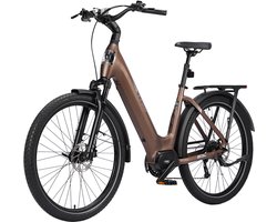 TTGO Z5 Elektrische Fiets – 250W Motor – 36V18Ah Accu – 27.5 Inch Banden – Max Snelheid 25km/u – Max Bereik 110-130km – Shimano 9 Versnellingen – Bruin