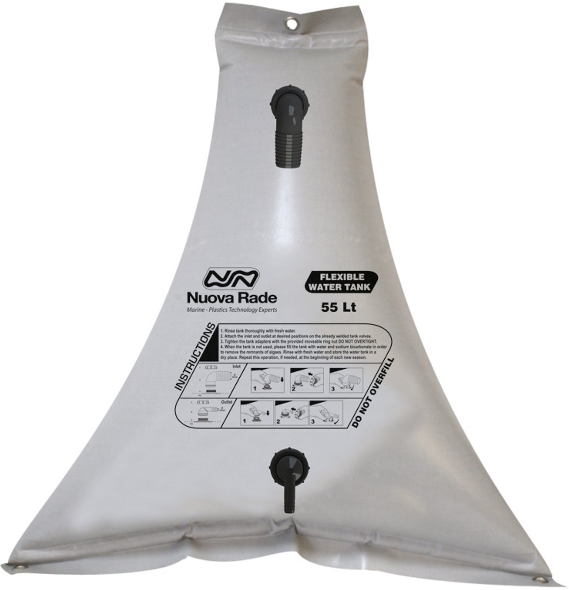Lalizas driehoekige flexibele Watertank 55 liter