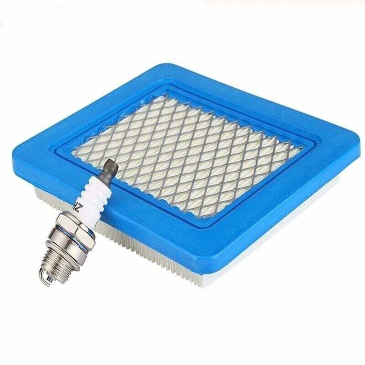 Luchtfilter en bougies geschikt voor grasmaaiers van Briggs & Stratton 625-, 650- en 675-serie motoren 491588 399959 491588S Wolf 2058411 geschikt voor Honda GCV onderdelen (luchtfilter en L7T bougies)