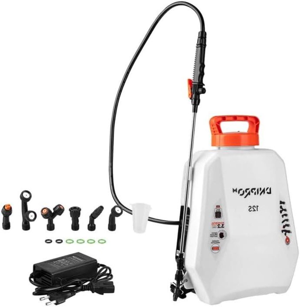 Accu spuitfles - Rugzak sproeier - Tuin onderhoud - Intelligent display - 12 liter tank - Zwart