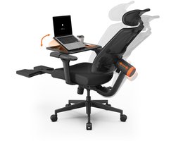 Newtral MagicH-BP Ergonomische Stoel – Voetsteun, Auto-following Lendensteun, Afneembare Workstation, 4D Armleuningen, Zitdiepte Verstelbaar
