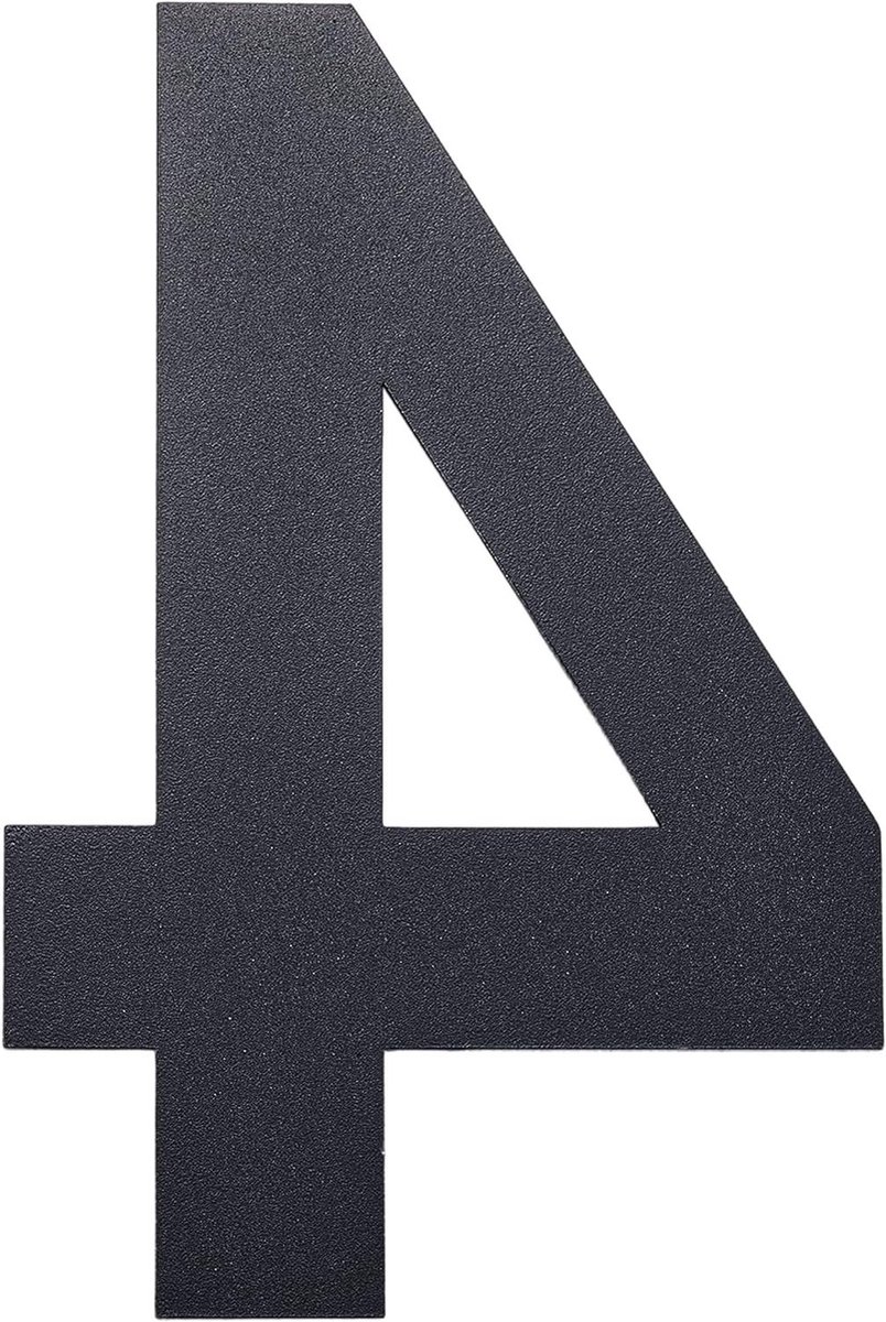 Huisnummer Antraciet - Nummer Huis - Huis Identificatie - Verzonken Montage - 15.3cm Hoog - Antraciet