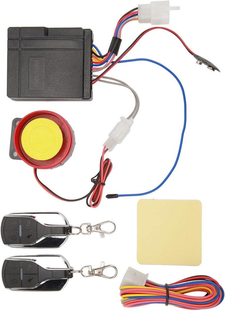 Motorfiets Alarmsysteem - Scooter Beveiliging - Diefstal Voorkomen - 4 Gevoeligheidsniveaus - 12V - Zwart