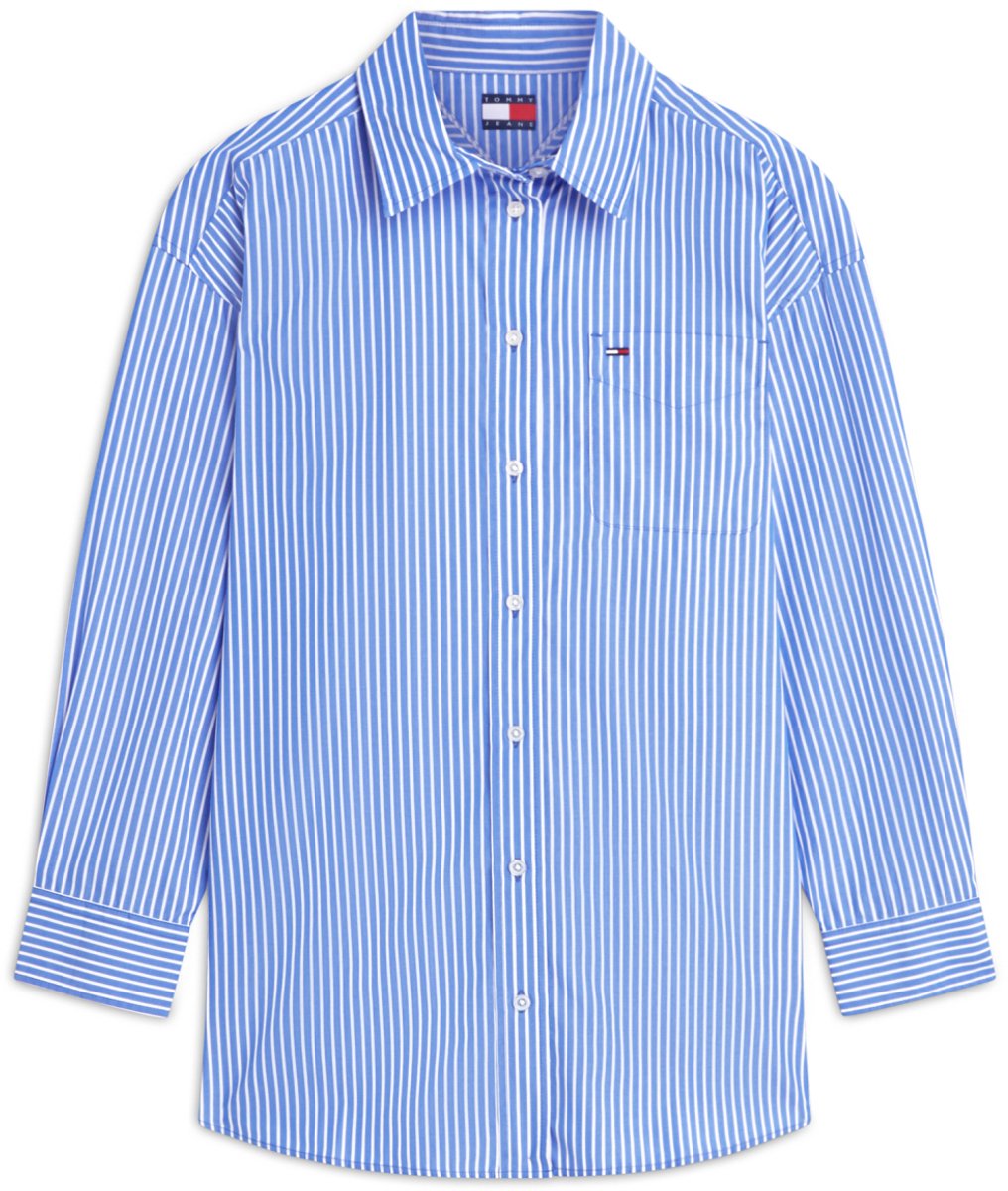 Tommy Jeans Blouse Tjw Ove Essential Sh Dw0dw22936 C8p Noble Dames Blauw