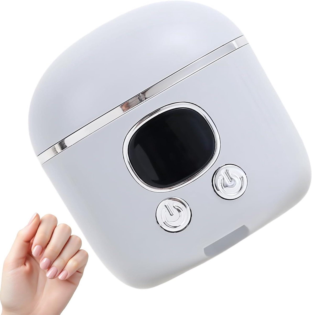 Automatische Nagelknipper - Elektrische Nagelvijl - Nagelverzorging Thuis - Ingebouwd LED en Vergrootglas - 14 x 10.6 x 1 cm