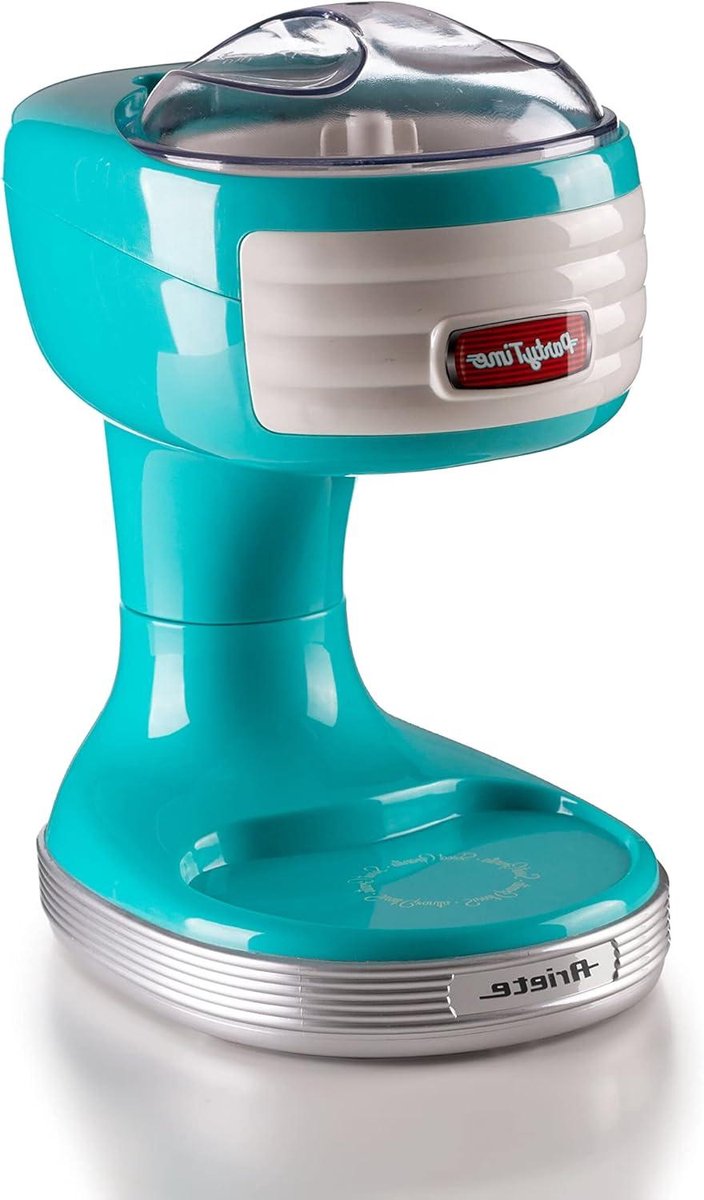IJscrusher Shaker - IJsmachine Cocktail - Drankjes Bereiden - Roestvrijstalen Messen - 24.5D x 17W x 31.5H cm - Lichtblauw