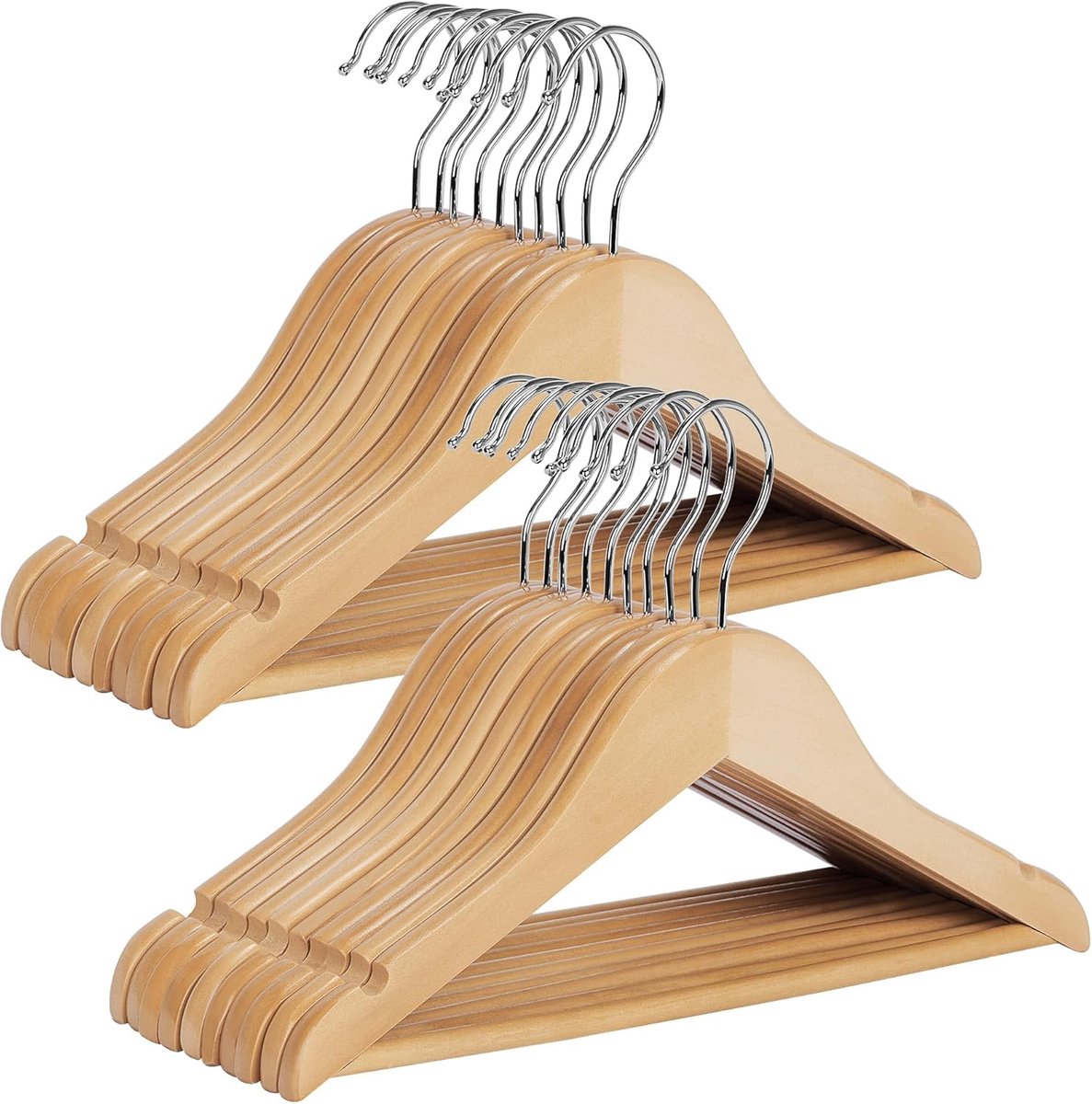 6 Stuks Ruimtebesparende Kledinghangers – Praktisch voor Shirts Jassen Jurken en Broeken