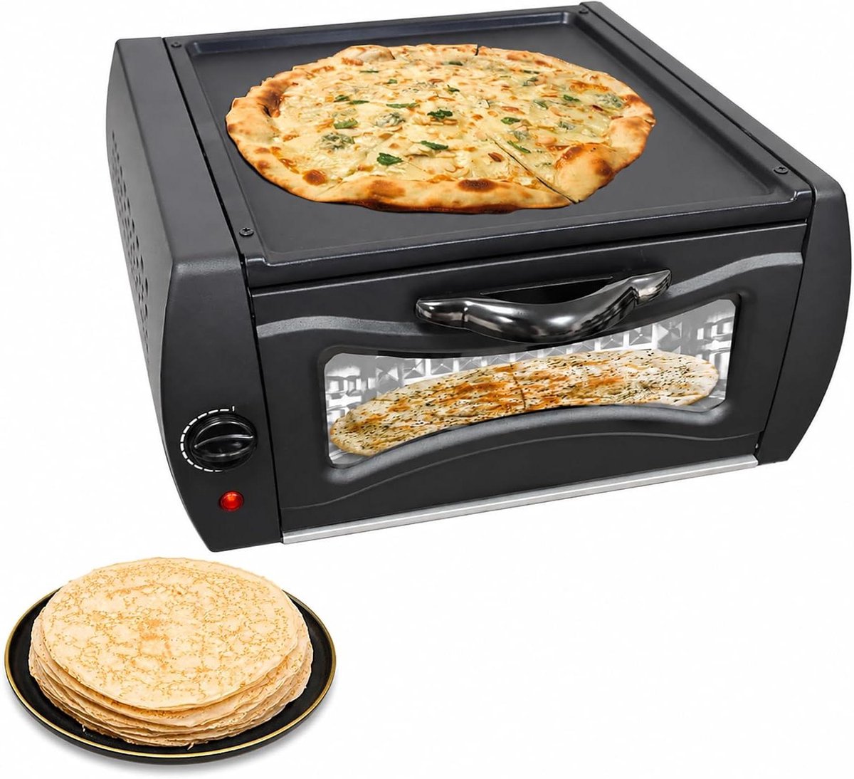 Elektrische Tandoor Oven - Broodmaker Grill - Bakken van Brood - Snel Verwarmingssysteem - 15L Capaciteit - Zwart