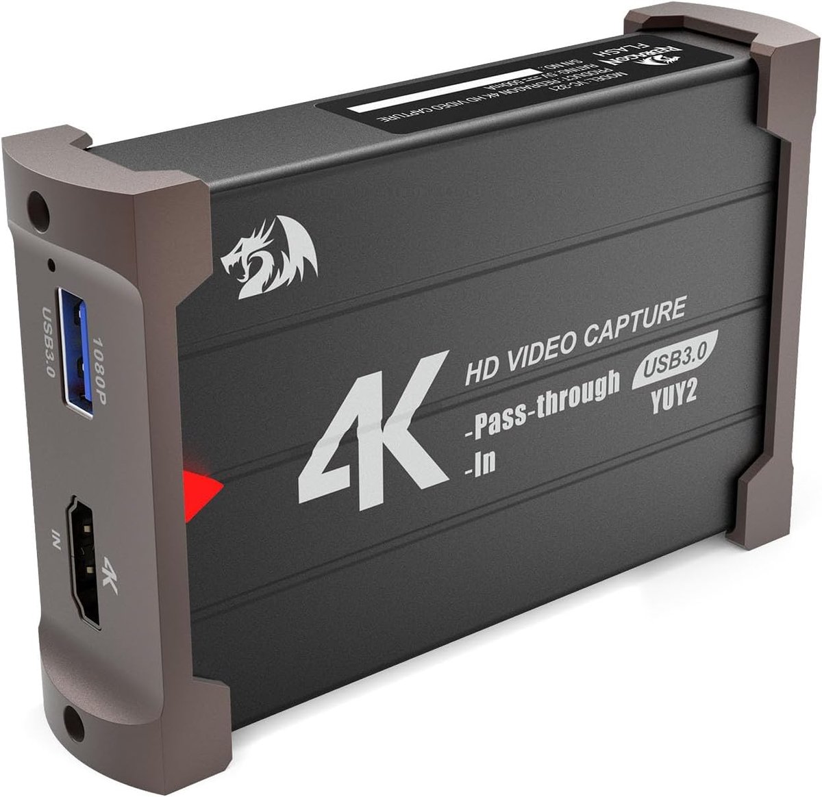 Video Capture Card - Opnamekaart HDMI - Streamen Spelopnames - 1080P 60FPS Kwaliteit - 14.3 x 13 cm - Zwart thumbnail 5