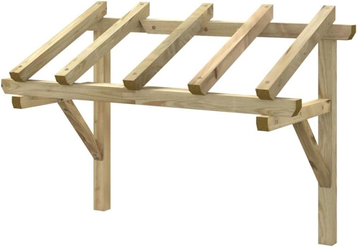 Ingangs Overkapping - Terrasluifel Deur - Entree Versieren - Massief Grenenhout - 150 x 100 x 100 cm - Groen
