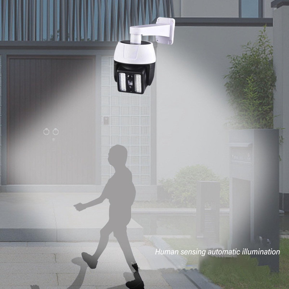 OmGoods - Dailygoody - Dummy Beveiligingscamera - Nep-camera met LED-licht - Op zonne-energie - Menselijke Lichaamssensor - Gesimuleerde Bewakingscamera - Veili...